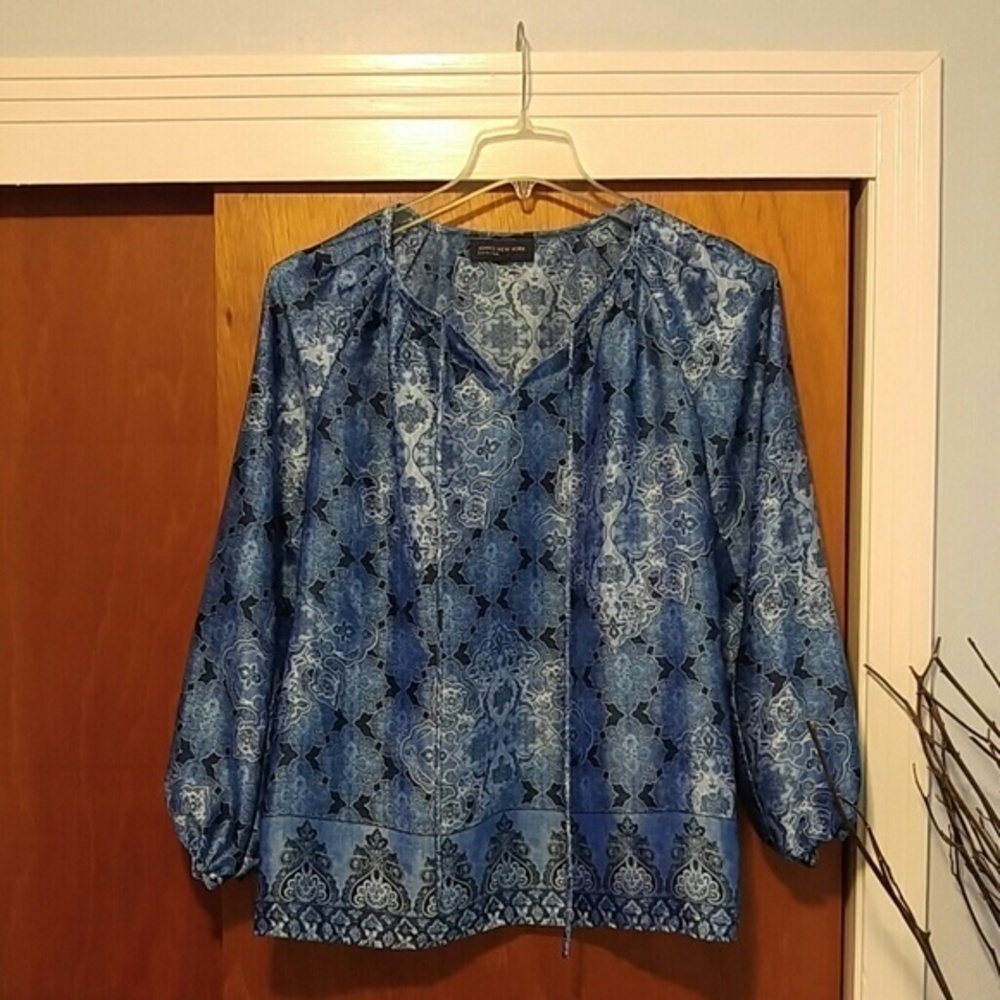 Gorgeous Blues-Jones New York Blouse